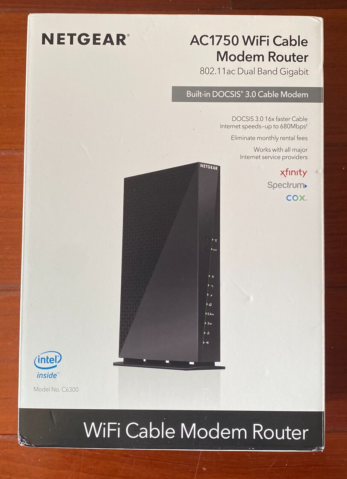 NETGEAR デュアルバンド AC1750 ルーター 16 x 4 DOCSIS 3.0 ケーブル モデム - ブラック