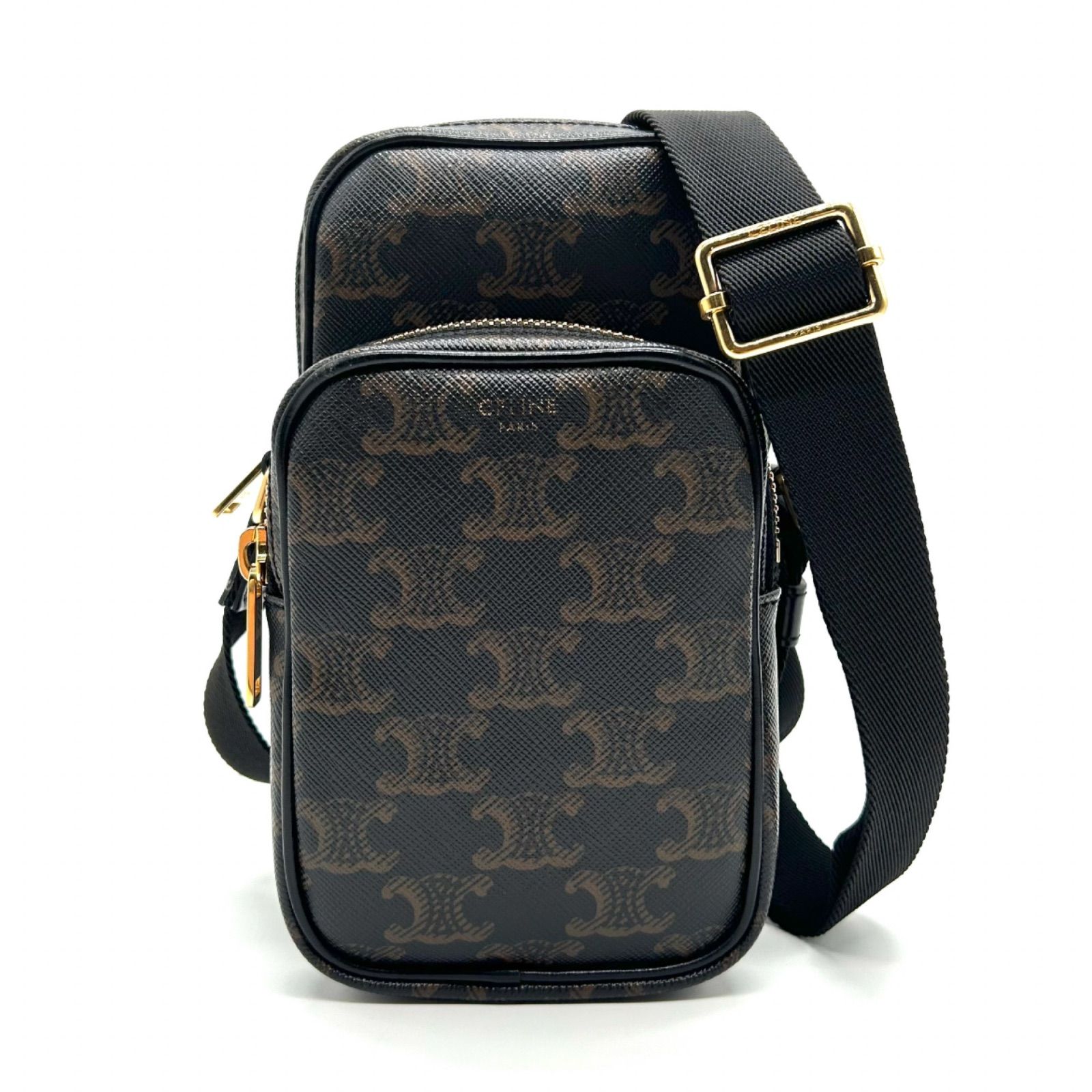 美品 CELINE ミニトリオンフ ポシェットショルダーバッグ