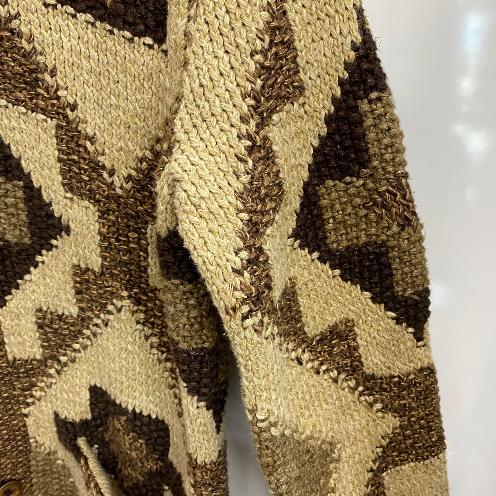 新品*RRL*アランニット　ウールブレンド　スカーフ*　ダブルアールエル ダブルアールエル RRL ハンドニット リネンブレンド ショール
