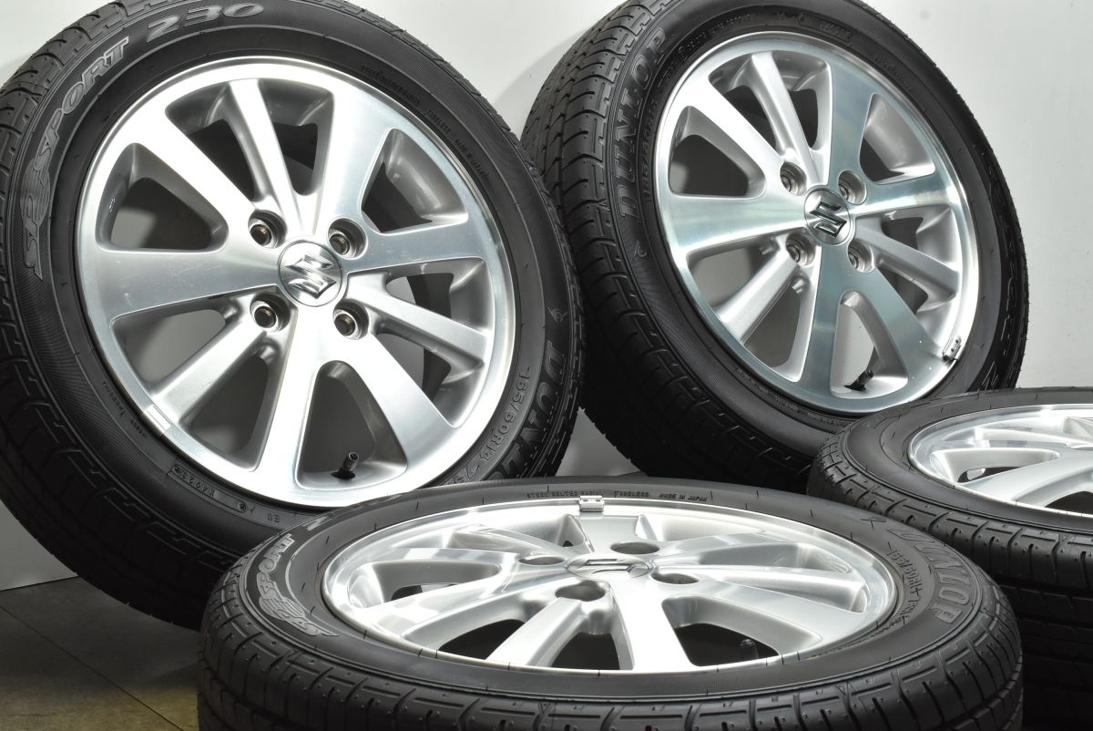 エブリィワゴン純正新車外し14インチ アルミホイール 25年製ダンロップ