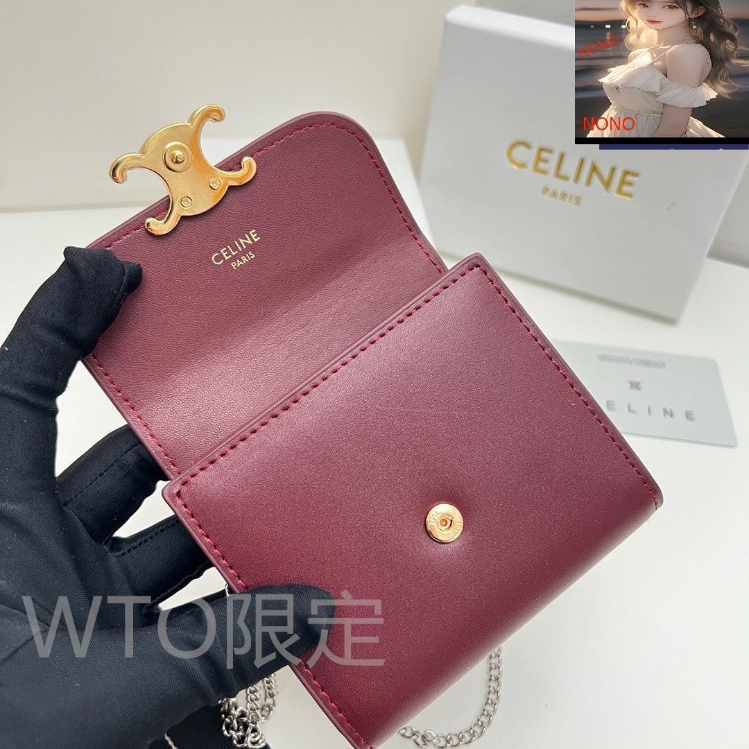 本日限定】?Celine トリオンフ チェーンウォレット 10783 ? 高級
