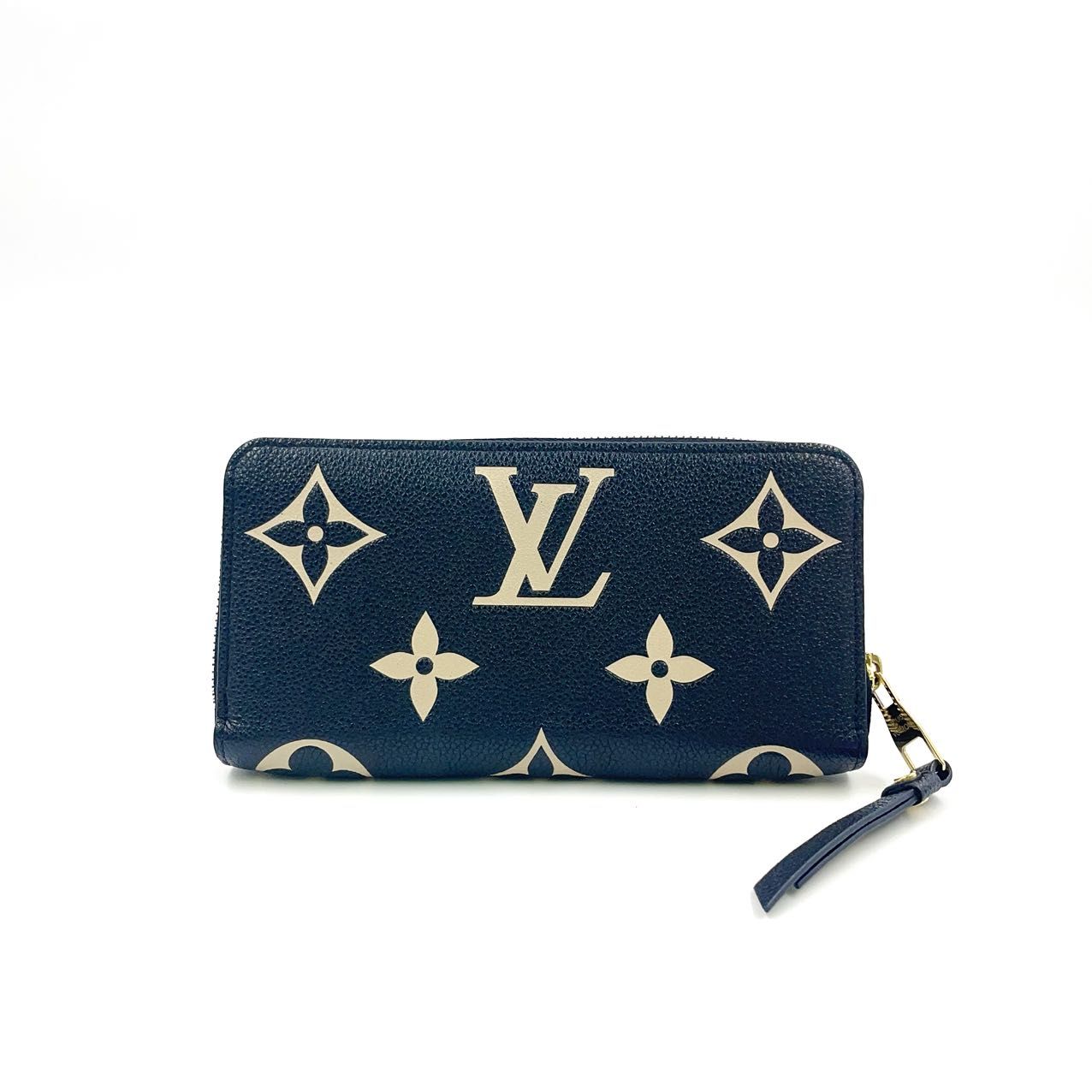 LOUIS VUITTON ジッピーウォレット RFID対応 バイカラーモノグラムアンプラント バイカラーモノグラムアンプラント レザー ブラック× ベージュ ラウンドファスナー長財布 M80481 - メルカリ