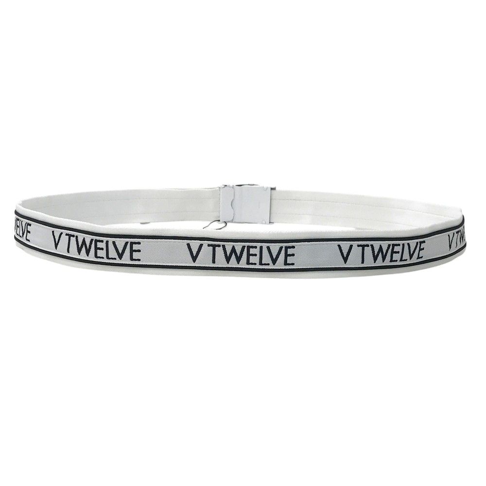 新品未使用☆V12 VTWELVE ヴィトゥエルヴ ベルト 白 ホワイト V12 ヴィトゥエルヴ 2023年モデル ベルト ロゴ総柄 ホワイト系