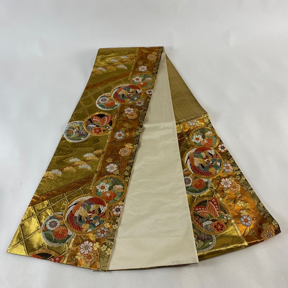 袋帯 モネ 睡蓮 ラメ箔 六通 新柄 お仕立て込み 袋帯 モネ 睡蓮 ラメ箔 六通 新柄 お仕立て込み