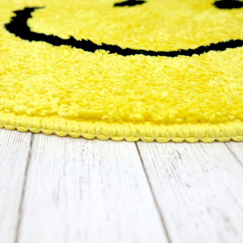 スマイルマット ラウンドマット ニコちゃん スマイリー 50cm フロアー