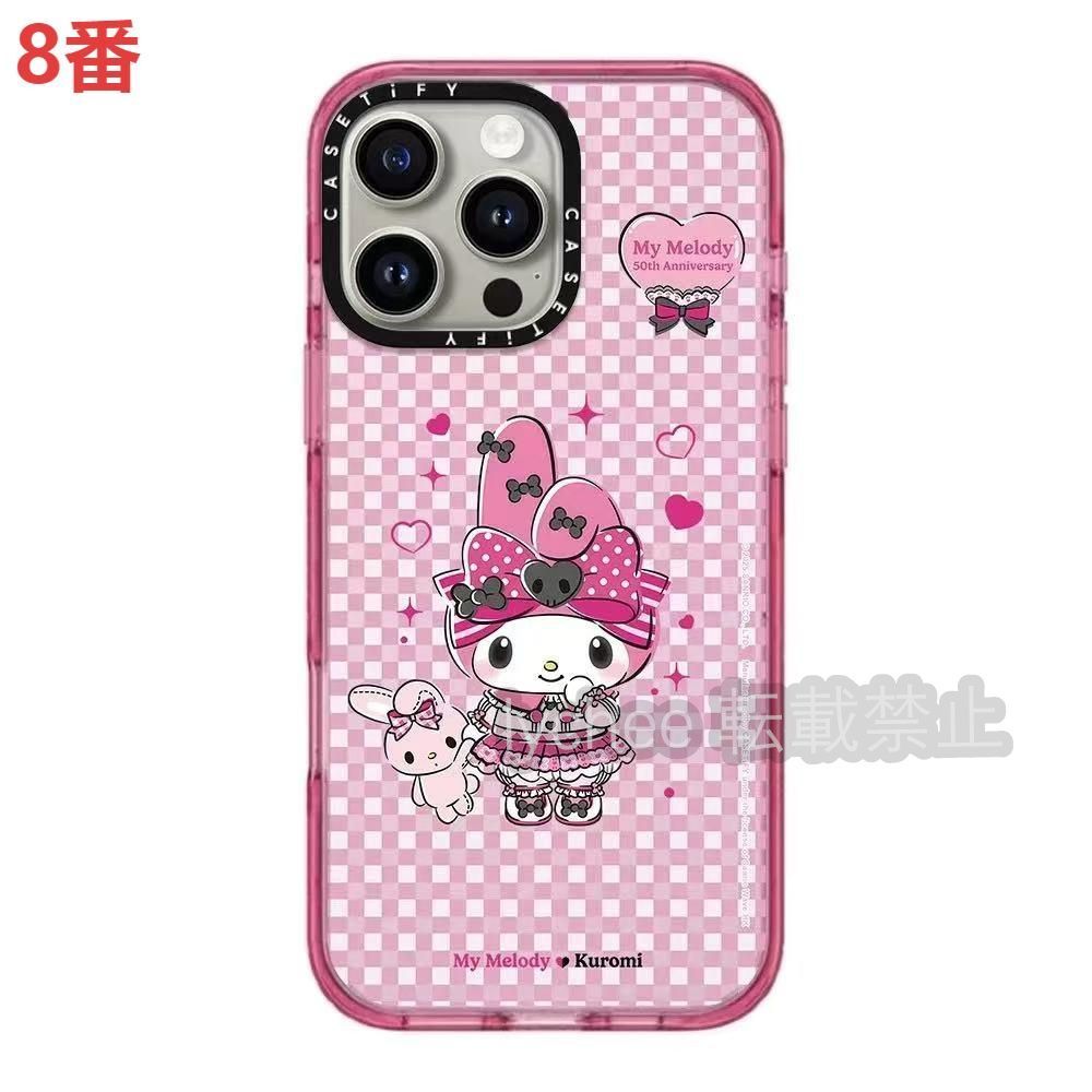 ☆ CASETIFY&Kuromi【クロミ】連名 透明 iPhoneケース