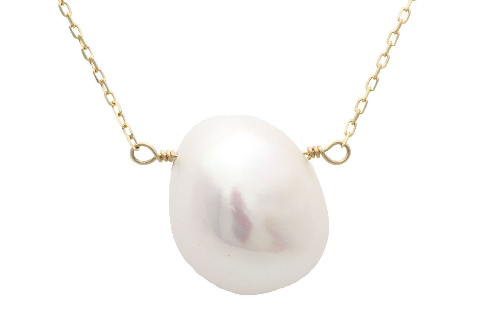 数量 K10イエローゴールド K10YG バロック一粒ネックレス淡水パール Candy ya-mhtk-ygtpl キャンディ