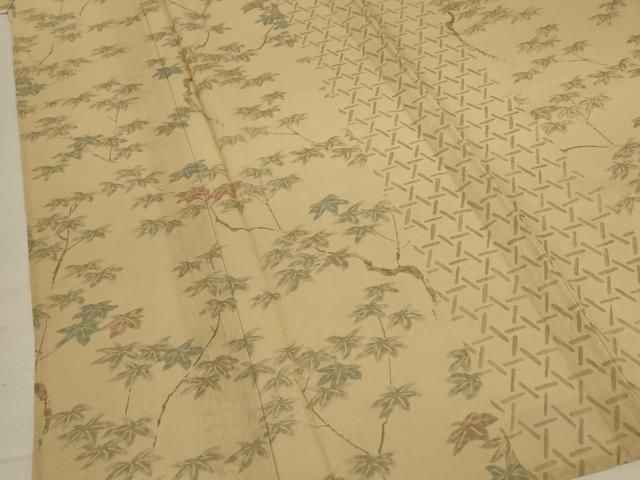 平和屋着物＊夏物 絹芭蕉 訪問着 枝松文 正絹 逸品 AABC3517jd