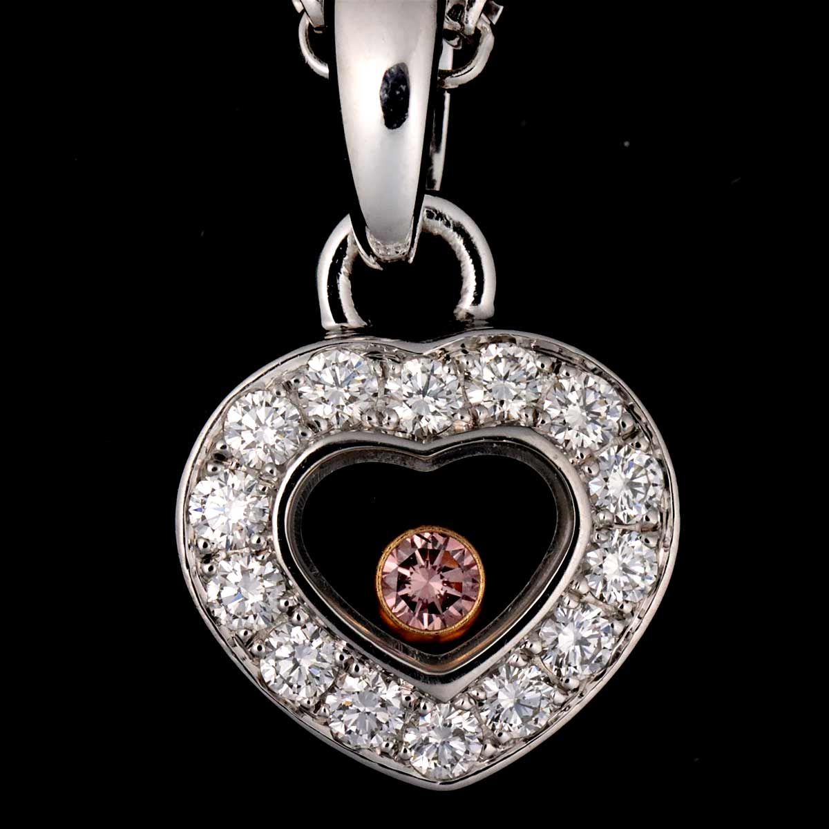 ショパール Chopard ハッピーダイヤ ハート ネックレス 42cm K18 WG PG 750 Happy Diamond Necklace【 証明書付き】 90253069 - メルカリ