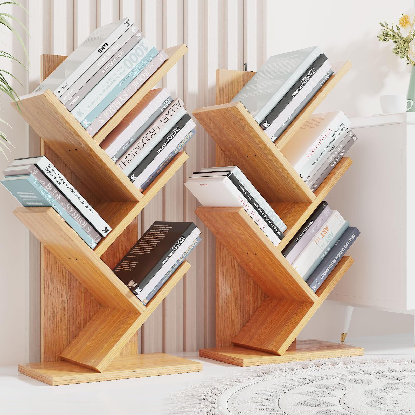 本棚 本棚4層本棚ディスプレイシェルフ本棚ストレージブックシェルフ