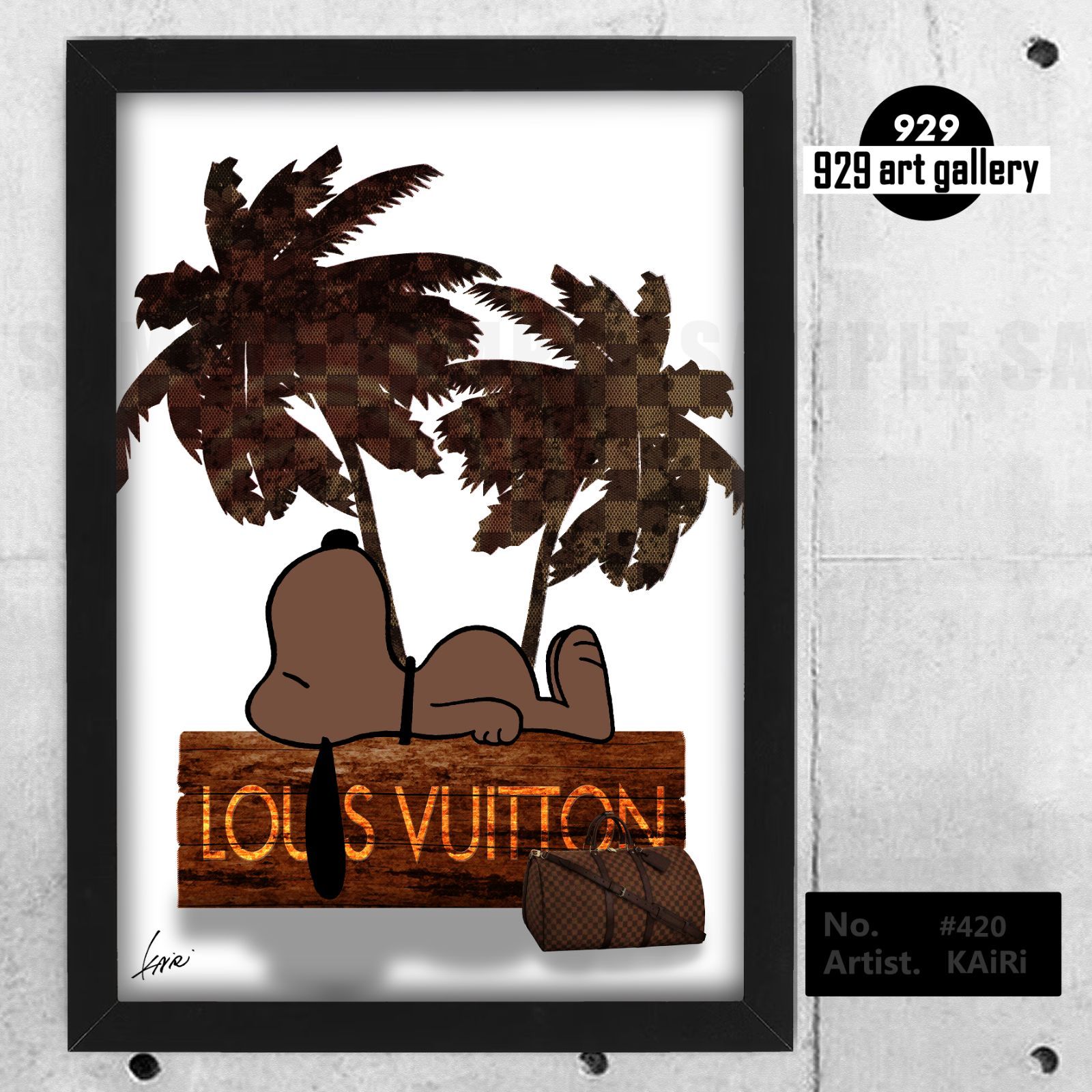 LOUIS VUITTON type☆A3オマージュアートインテリアポスター#420