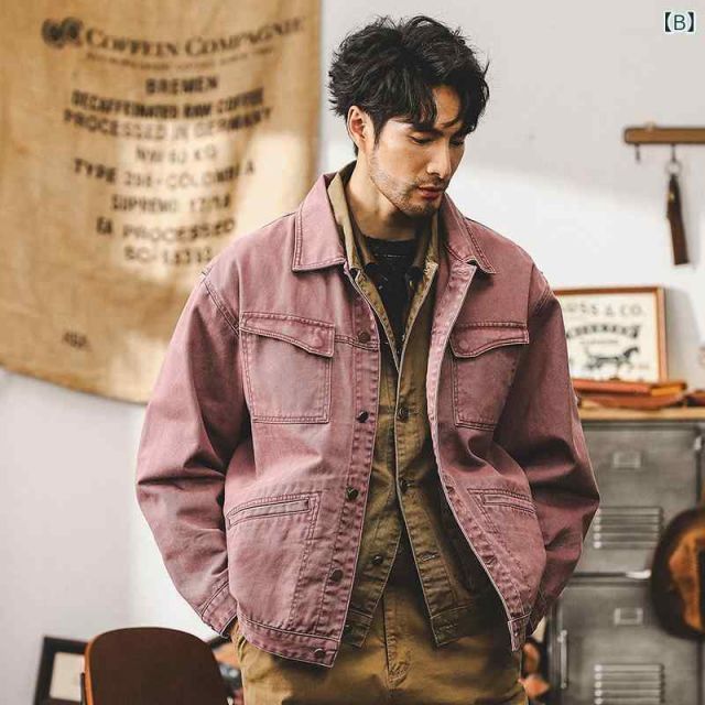 4XL 秋冬 メンズ 服 シンプル ファッション オシャレ 大人 かっこいい 大きいサイズ ストリート 紳士服 アメリカン レトロ ウォッシュドデニム ジャケット 春 秋 ワークウェア KANDAIZUMI_COM