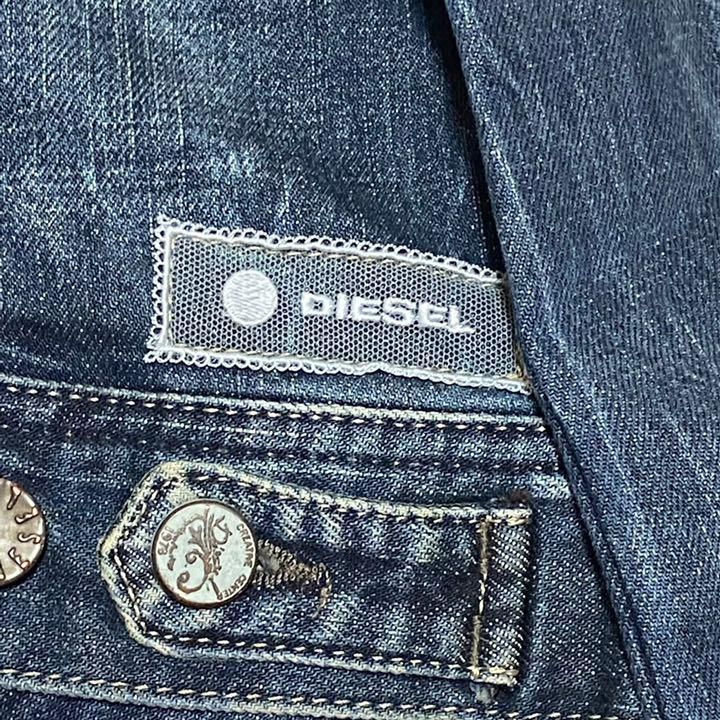 DIESEL ディーゼル デニムジャケット ダメージ素材 サイズXSカラーブルー