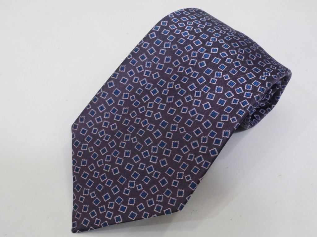 226659】CHARVET シャルベ ネクタイ フランス製 スクエア柄 総柄 