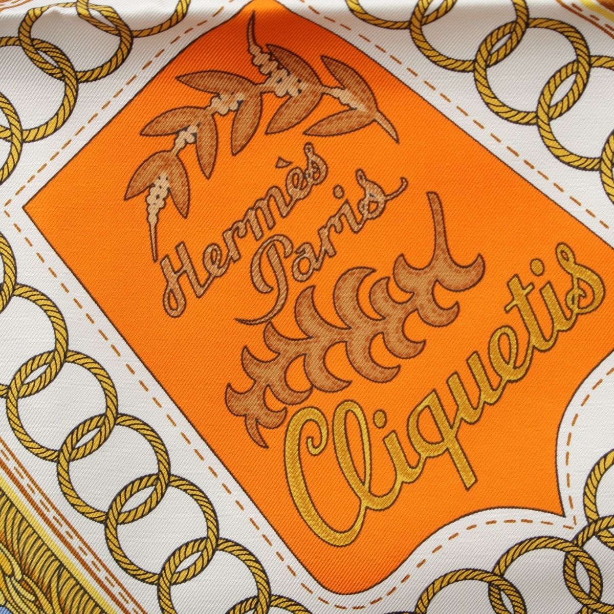 Hermès　Cliquetis エルメス　カレ90 シルク　スカーフ エルメススカーフ Hermes カレ90 Cliquetis シルクスカーフ