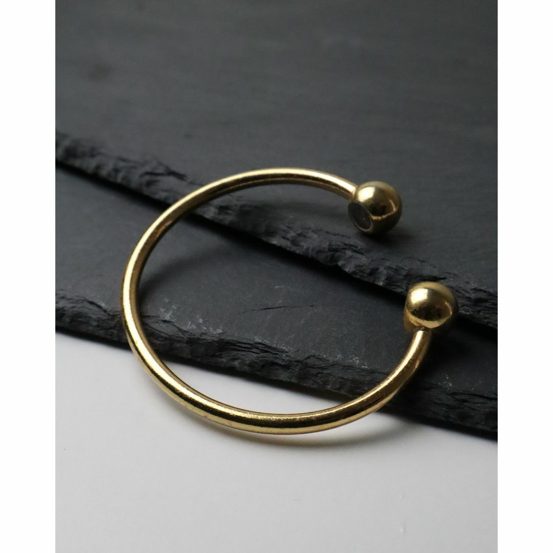 double end ball gold color vintage bangle ダブル エンドボール ゴールドカラー ヴィンテージ バングル ブレスレット