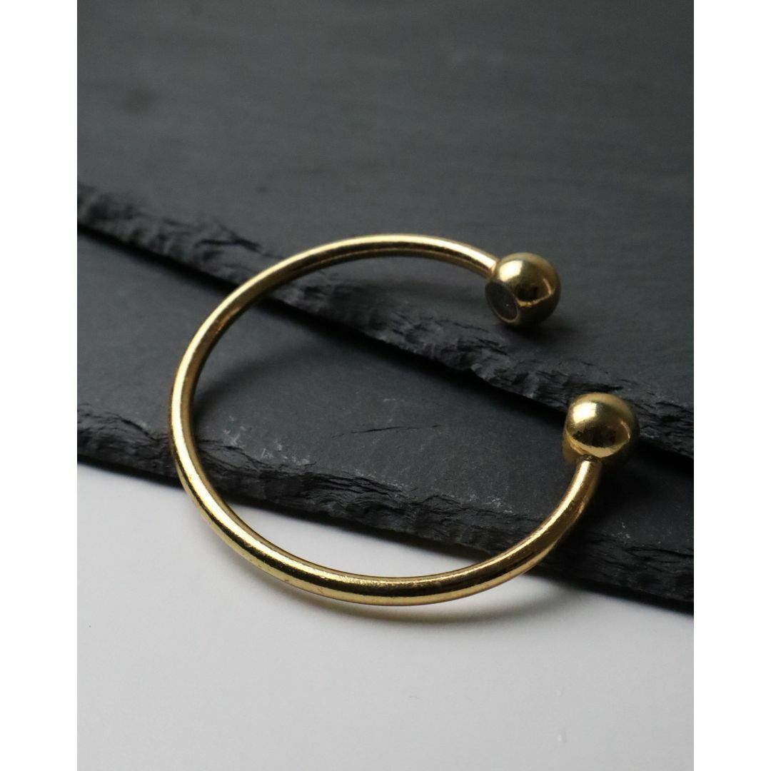 double end ball gold color vintage bangle ダブル エンド
