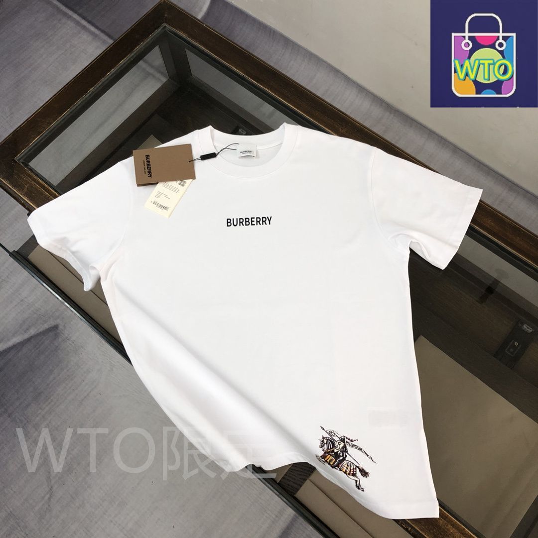 本日限定特価】Burberry 春夏 戦馬騎士プリントTシャツ [本日