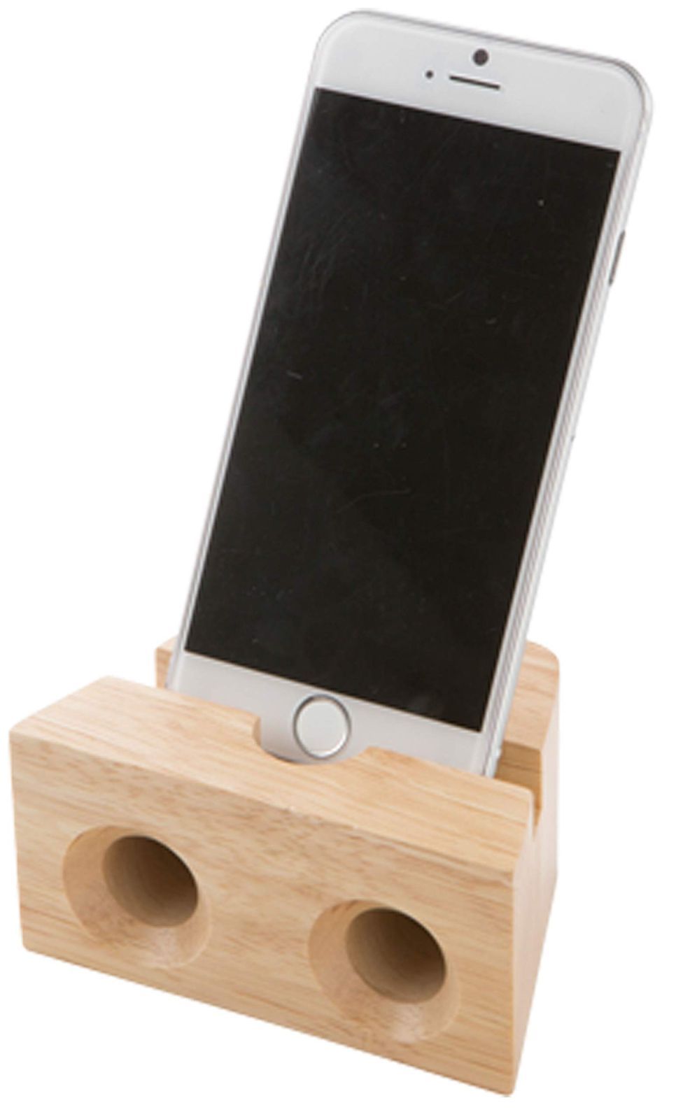 セール ECO スピーカー ラバーウッド 配線したままOK 木製 ナチュラル おしゃれ ダブルホーン スマホスタンド TS-1285-008 ゴーウェル