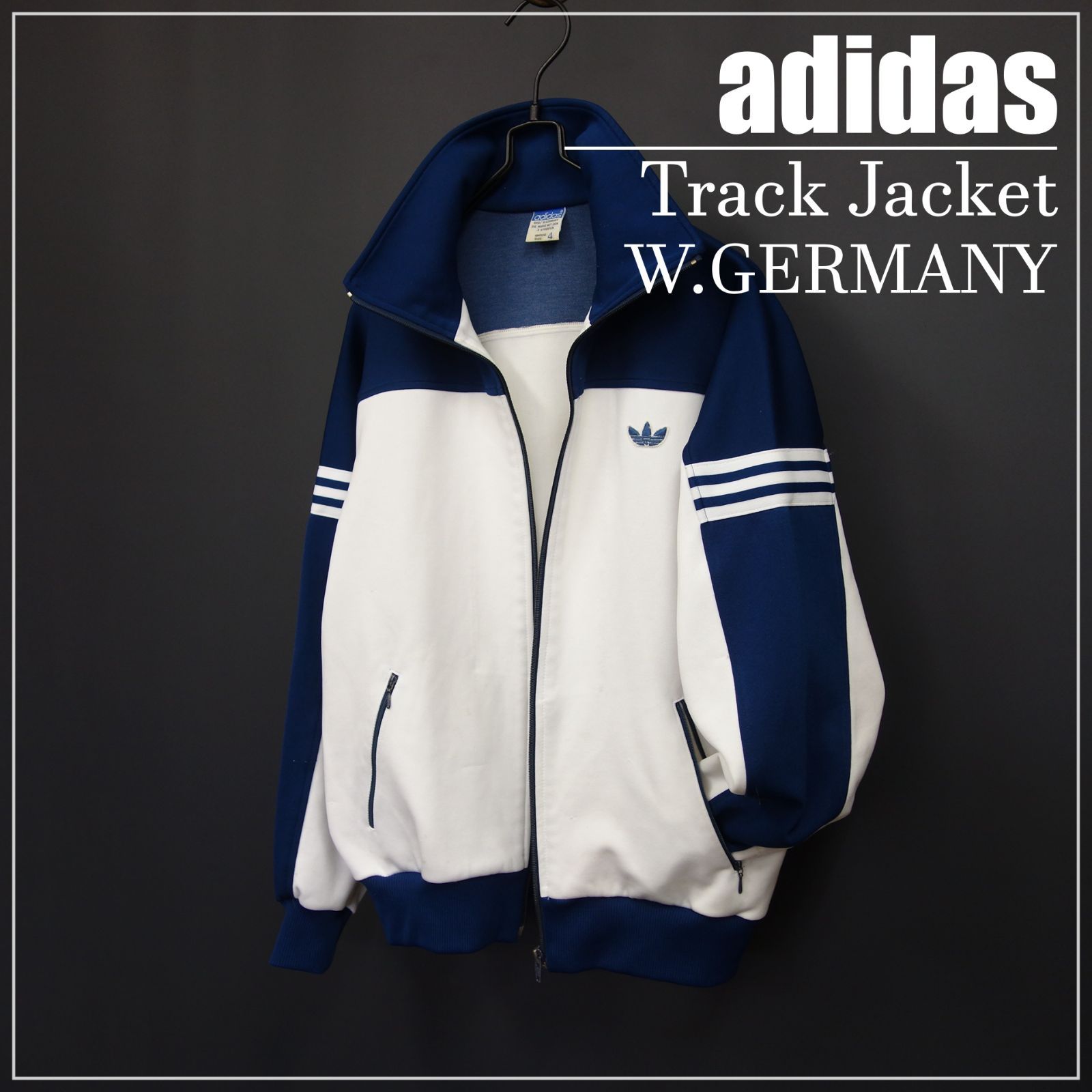 adidas アディダス トラックジャケット デサント製 80s 4号 adidas アディダス トラックジャケット デサント製 80s 4号