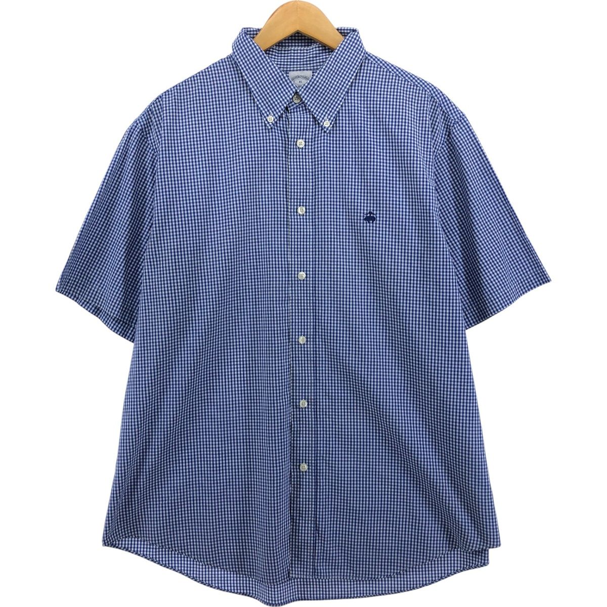 ブルックスブラザーズ インド綿 パッチワーク 半袖 ボタンダウン シャツ 古着 古着 ブルックスブラザーズ Brooks Brothers MAKERS 長袖 ボタン