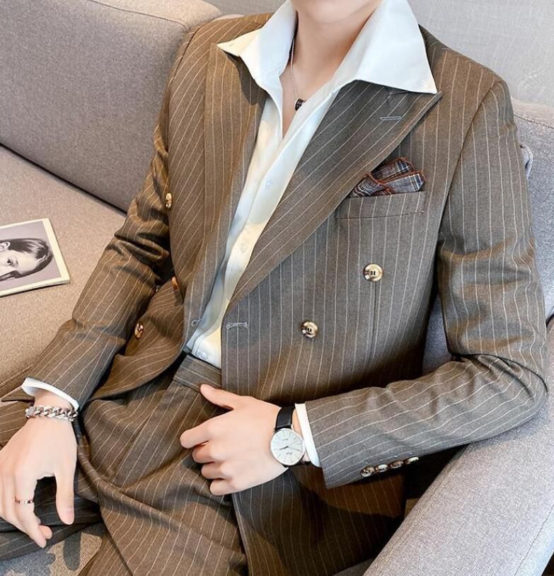 希少】MEN'S TENORAS ダブルスーツ セットアップ 白×グレー M