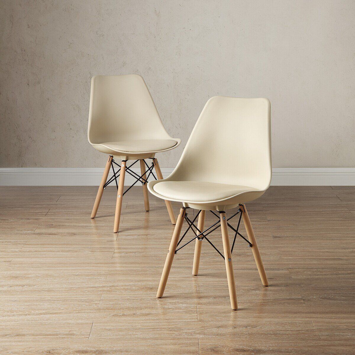 Bayside Furnishings アクセントチェア 2脚セット ベージュ ct65155
