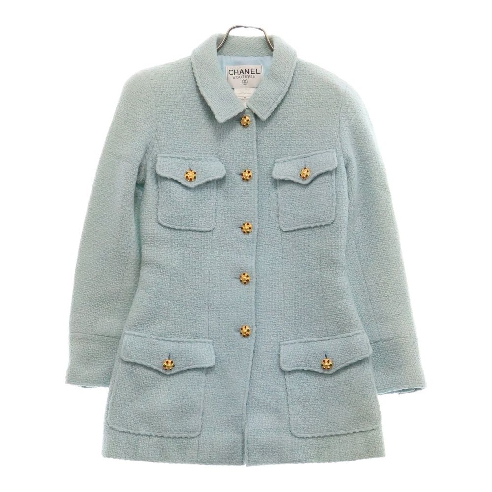 CHANEL シャネル ココボタン 4ポケット アルパカ混 ウールツイード 5B