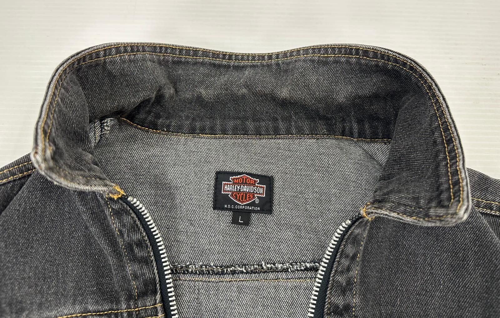 中古品】HARLEY-DAVIDSON ハーレーダビッドソン デニムジャケット L