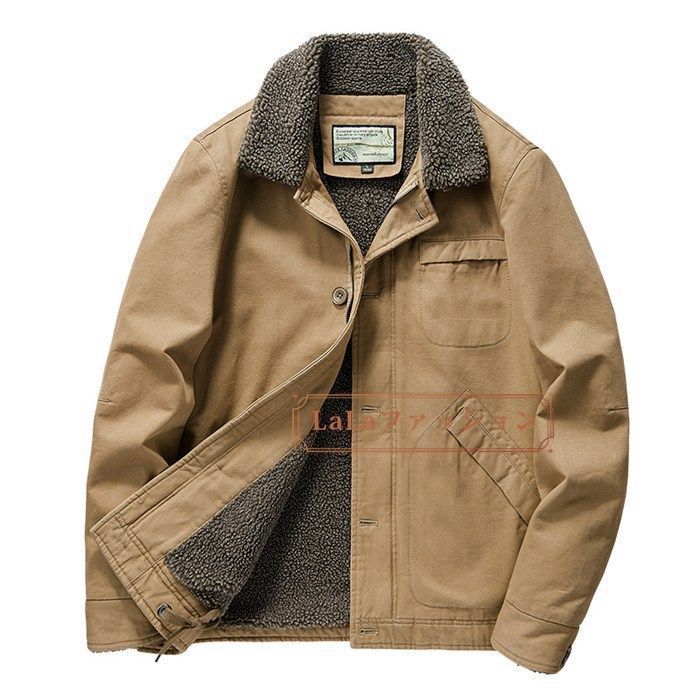 ミリタリージャケット メンズ デッキジャケット コート 裏起毛 裏ボア 防寒 ジャケット ボアブルゾン 冬服 アウター あったか 厚手 3SLt448