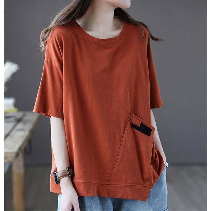 Tシャツ レディース 半袖 コットン トップス 春夏 クルーネック