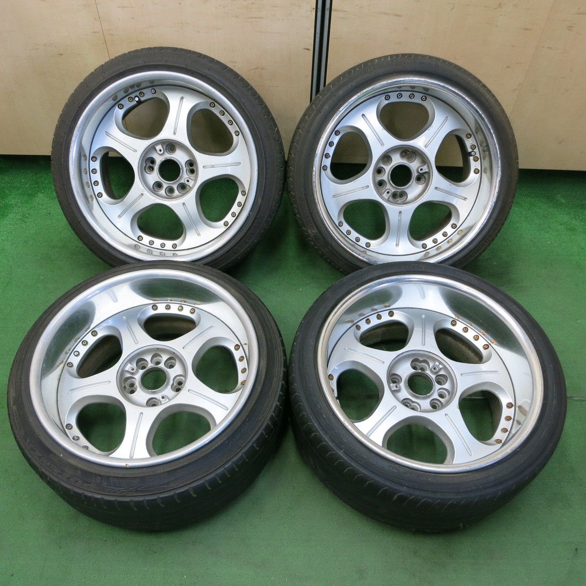 [送料無料] バリ溝！9分SPEED STAR アンドリューD 225/40R18 235/40R18 レーダー ピレリ ブリヂストン スピードスター PCD114.3/4H 5H マルチ4092501ナノ