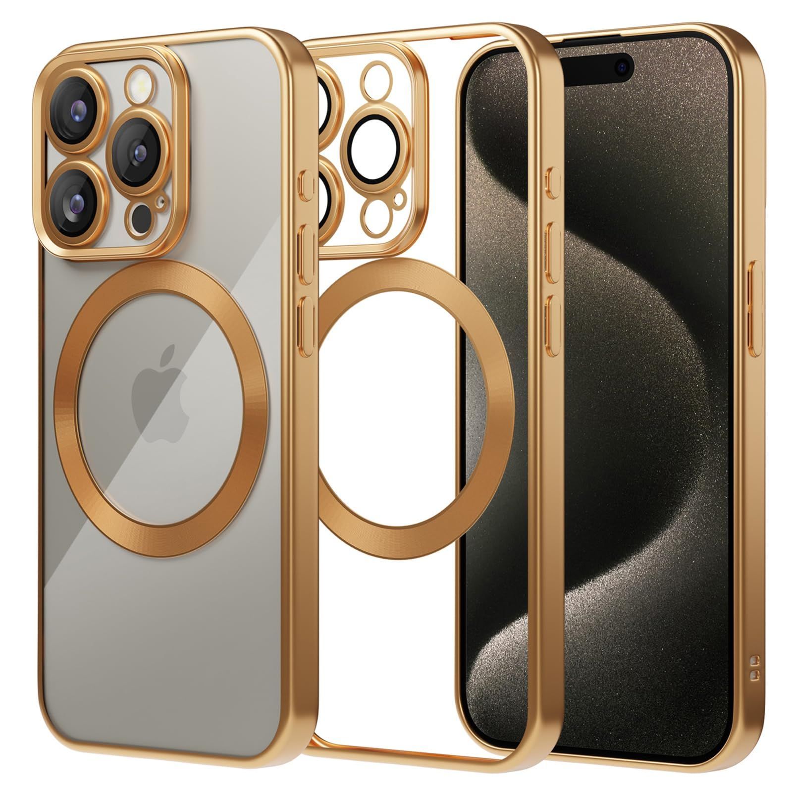 iPhone 15 Pro Max ケース MagSafe対応 iPhone 15 Pro Max 用ケース ワイヤレス充電対応 クリア 米軍MIL規格の保護 軽量 耐黄変 iPhone 15 Pro Max用 磁気スマホケース 6.7 インチ ケ