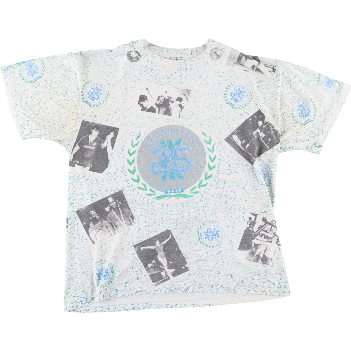 古着 90年代 ヘインズ Hanes HEAVYWEIGHT 50/50 総柄 プリントTシャツ USA製 メンズL ヴィンテージ/eaa436033