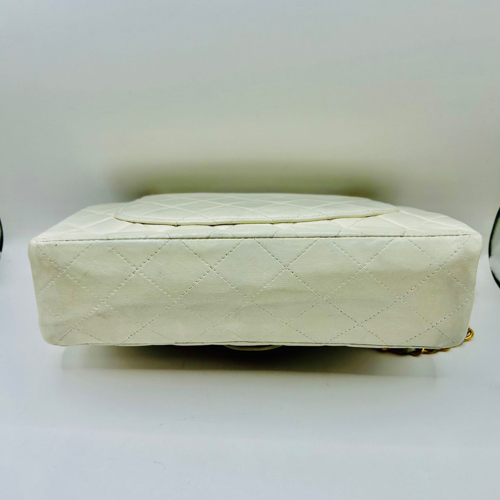 鑑定済】CHANEL シャネル ミニマトラッセ ラムスキン ベージュ カード