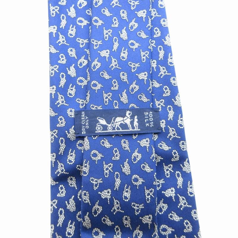 美品⭐️HERMES いかり模様 ネクタイ HERMES - 美品 エルメス HERMES ネクタイ シルク イカリ柄