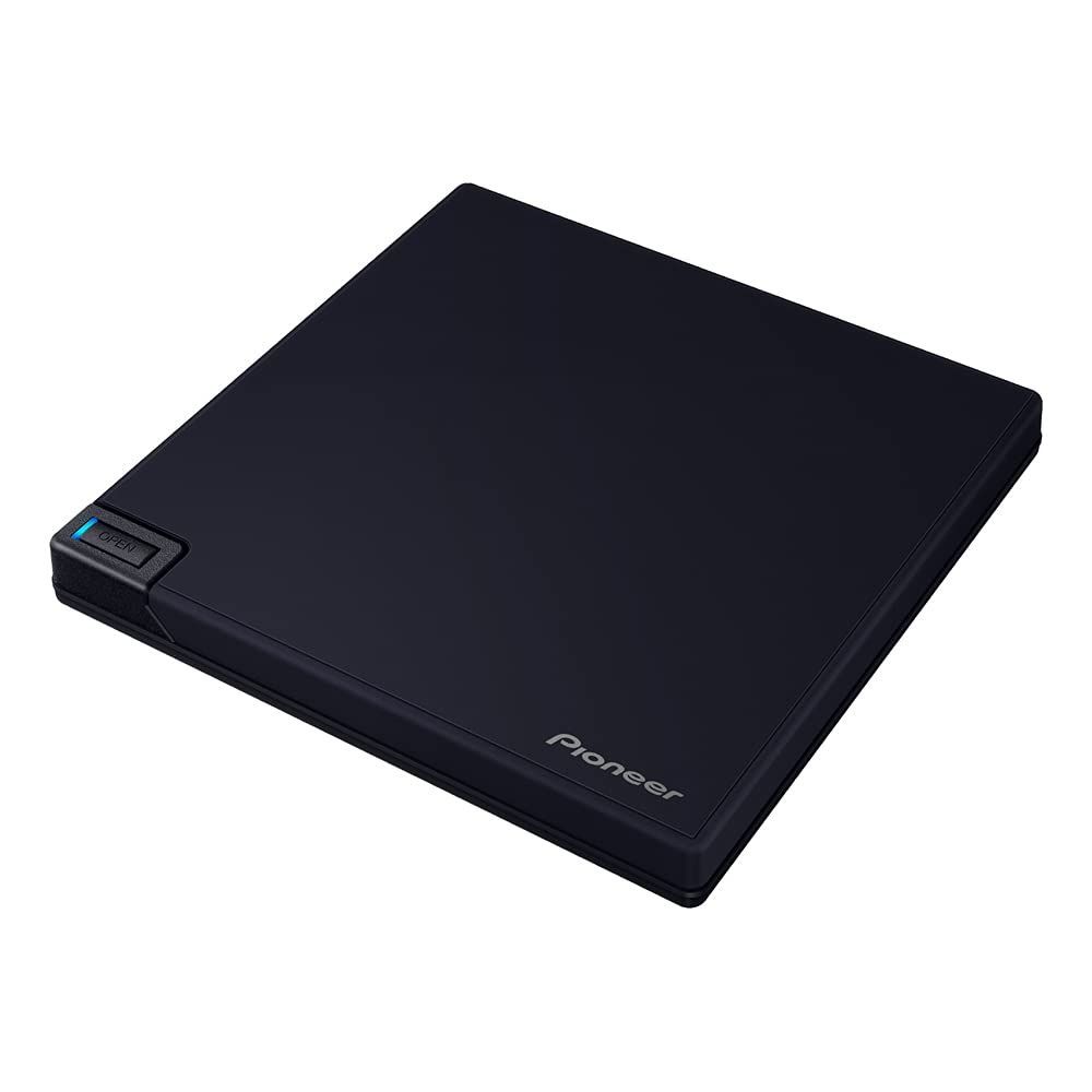 パイオニア(Pioneer) Windows11対応 Ultra HD Blu-ray UHDBD再生対応 (マットブラック) クラムシェルタイプブルーレイドライブ USB3.2接続外付ポータブル (BDR-XD08MB-S)