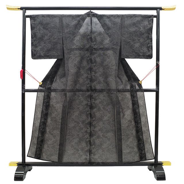 新古品】 夏物 越後 夏大島 大島紬 単衣 着物 未使用 正絹
