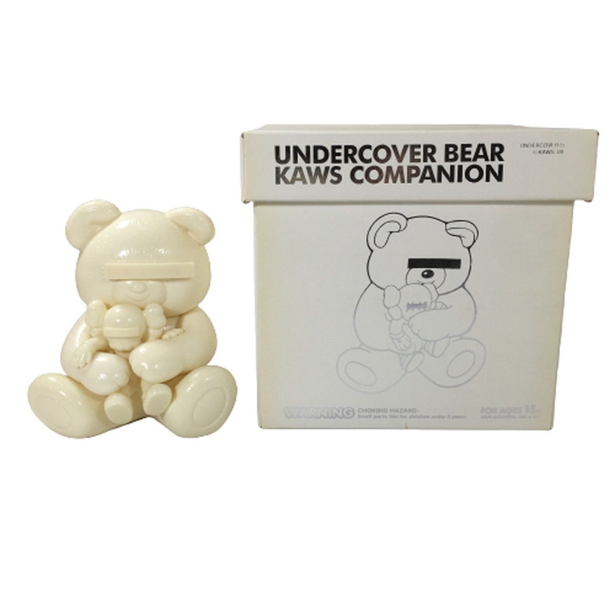 KAWS UNDERCOVER Bear Vinyl Figure White オリジナルフェイク 