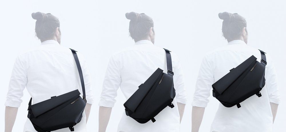 NIID クロスボディバッグ 防水 ショルダーバッグ 斜めがけ スリングバッグ メッセンジャーバッグ カメラバッグ ブラック BRIGHTFACE_UK