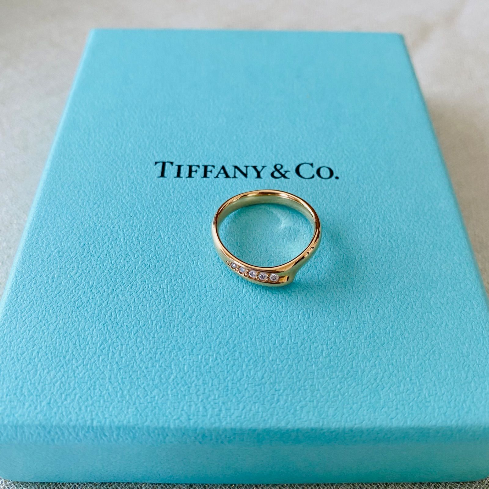 Tiffany＆Co. オープンハート バンドリング Pt950 プラチナ