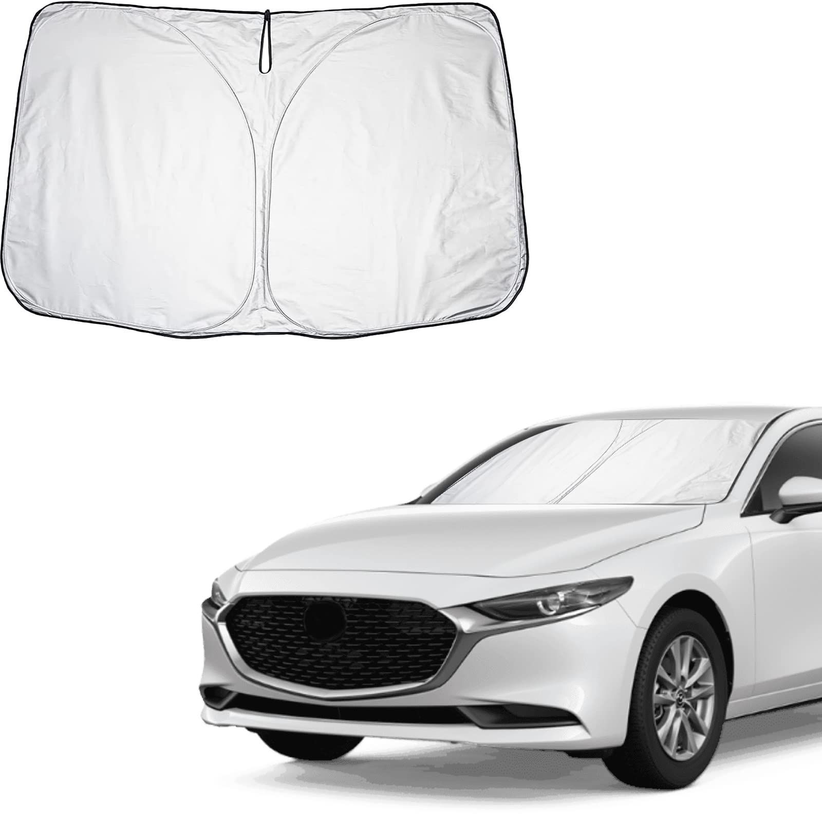 【新着商品】【CDEFG】2019新型 マツダ3 サンシェード 車 フロントサンシェード MAZDA3 ファストバック フロントガラス 日よけ BP5P型 6層構造 遮光 断熱 UVカット 劣化防止 折りたたみ コンパクト 