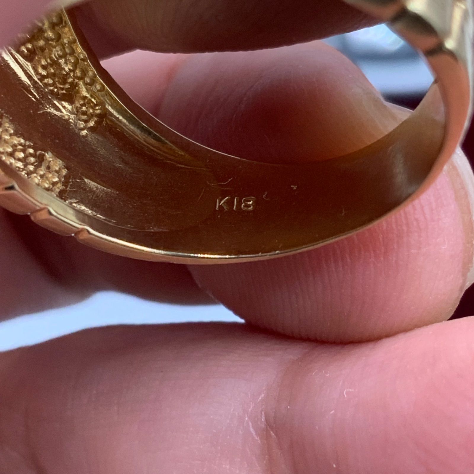 K24 ツバルホースコイン付リング K18 12.9g 約20.5号 - メルカリ