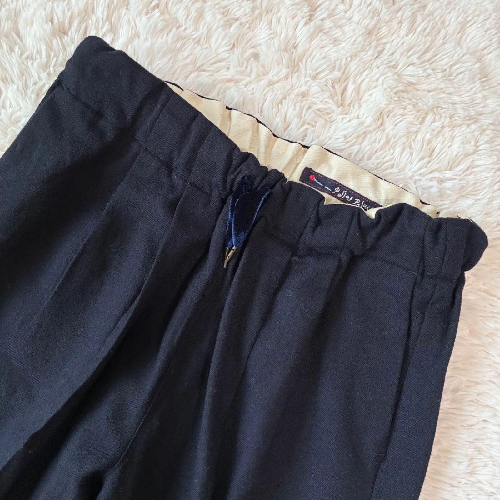 PAL LAS PALACE パラスパレス ウールストレッチパンツ サイズ2 ダークネイビー