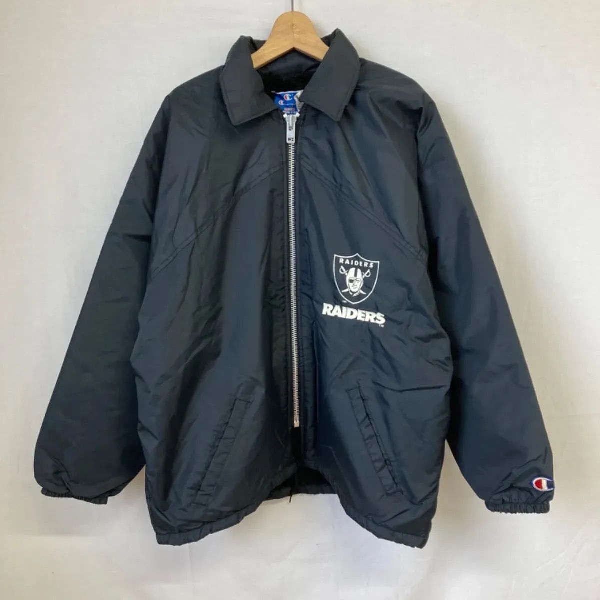 RaidersレイダースNFL スタジャン Mサイズ 美品 っぽ 袖革 売買された  