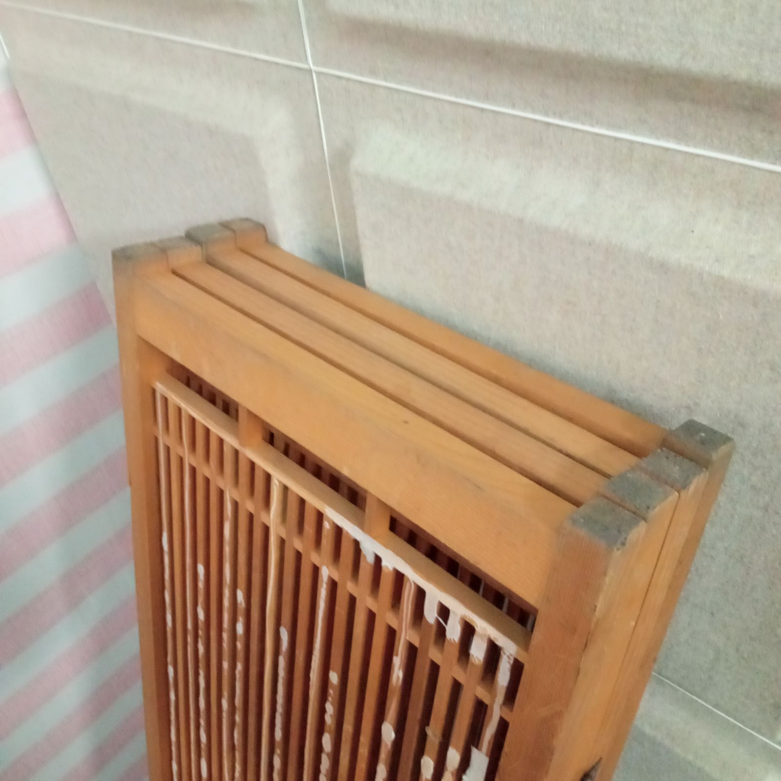 ◯ 昭和レトロ 障子 木製 4連 パーテーション 間仕切り 仕切り 衝立
