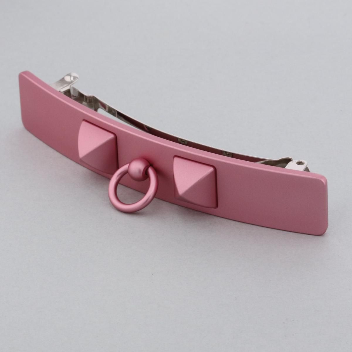 HERMES エルメス カプリス メドール バレッタ ヘア ピンク Pink H211011G A