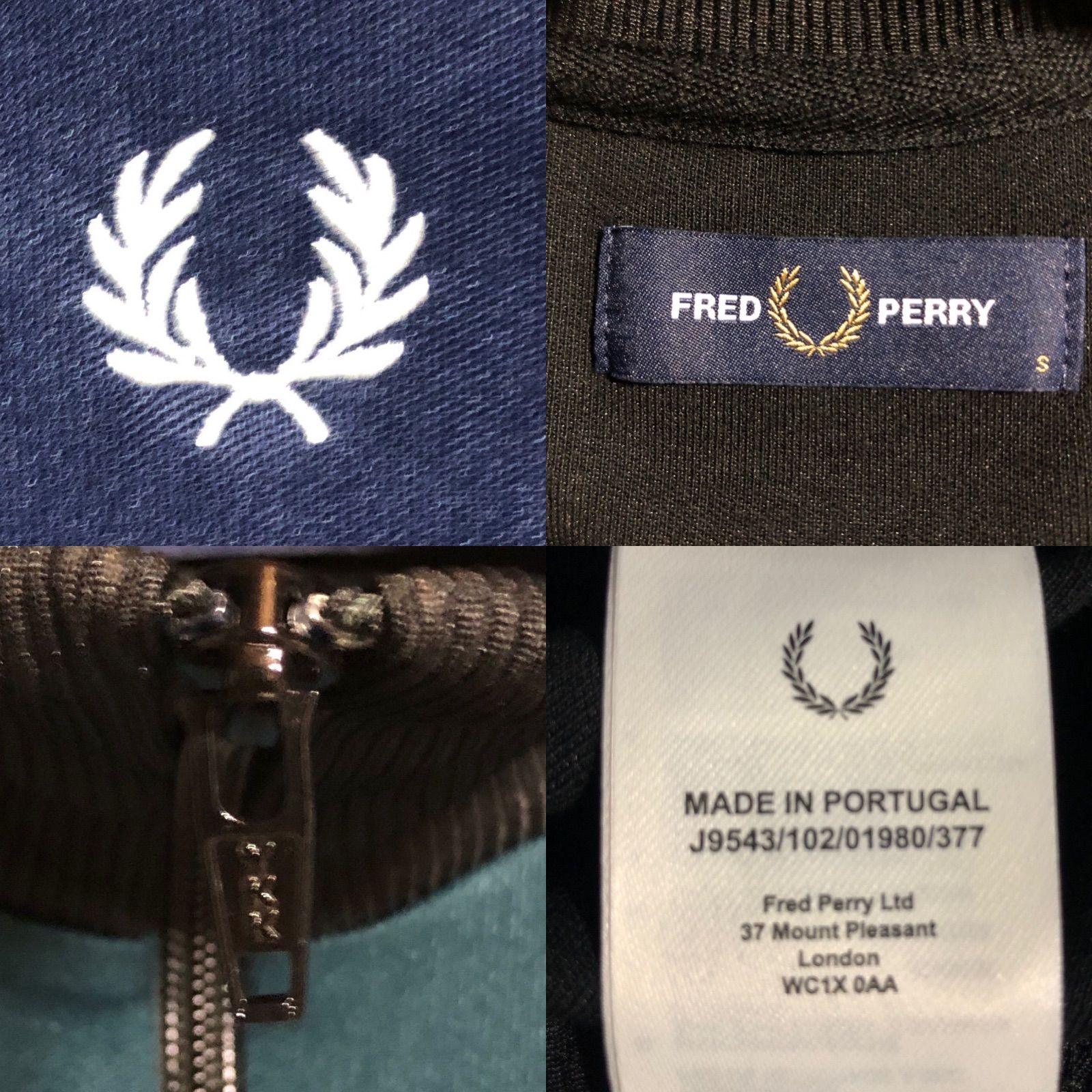 Fred Perry🇬🇧 トラックジャケット/ジャージ 🇵🇹ポルトガル製 刺繍