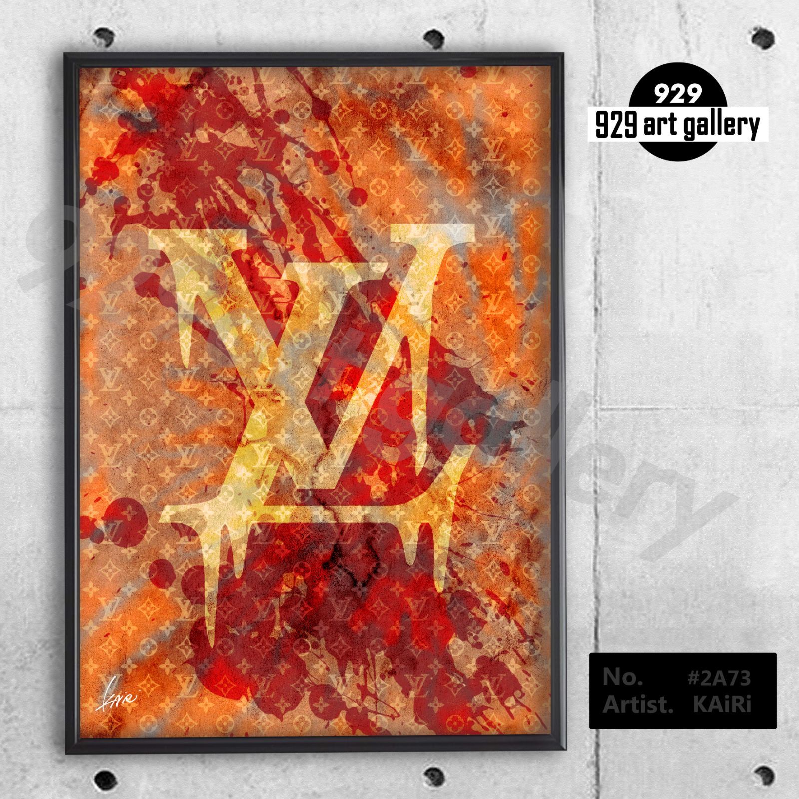 LOUIS VUITTON type☆オマージュアートインテリアポスター#405 LOUIS VUITTON type☆A4額装済オマージュアートインテリア