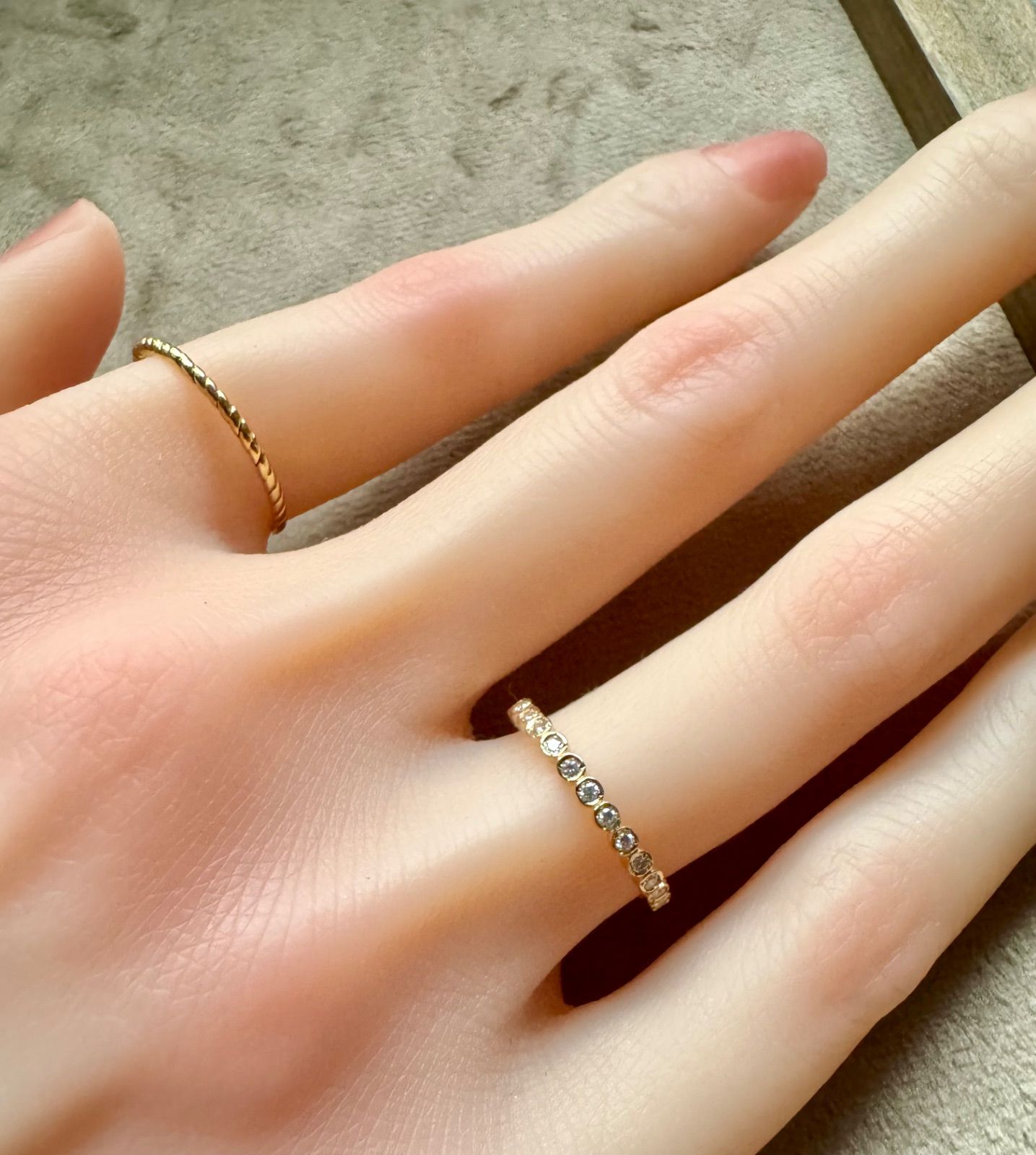 インプレッセ◇K18YG*11.5号*フルデザインダイヤモンドリング*指輪  